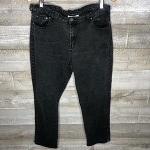 DG2 by Diane Gilman 16 petite black dark wash jeans
